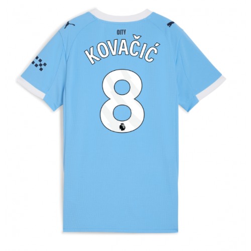 Stroje piłkarskie Manchester City Mateo Kovacic #8 Koszulka Podstawowej dla damskie 2025-26 Krótki Rękaw